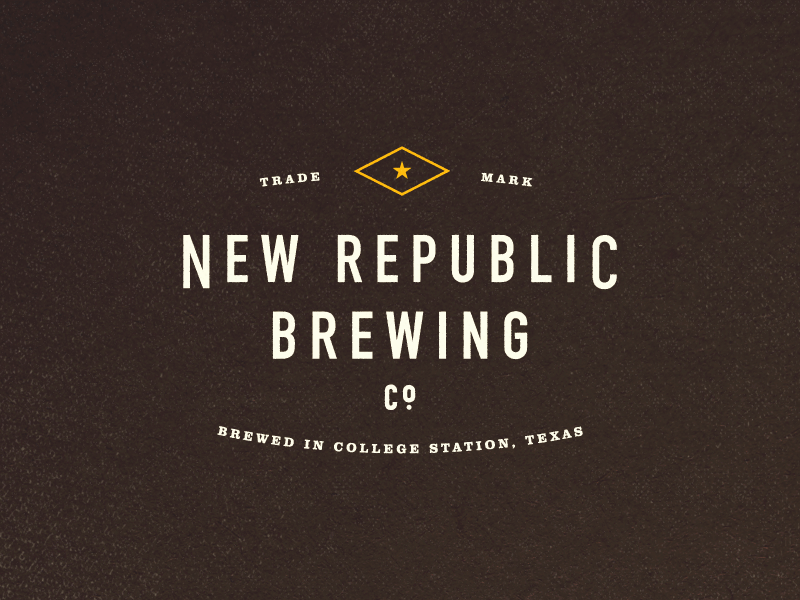 New Republic Brewing Co. beer branding brown corben nichols gif identity logo yellow