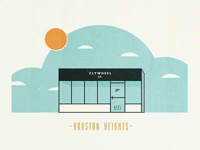 Office Space building flat flywheelco houston illustration office simple texas