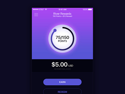 River Rewards design mobile app photoshop ui ui ux design