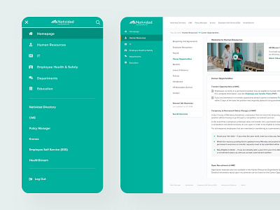 Hospital Communication Hub Mobile Menu