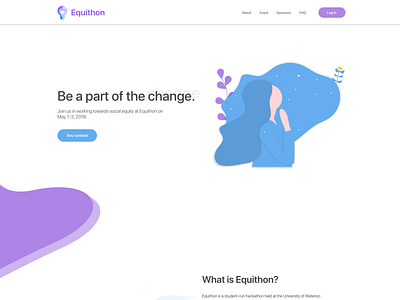 Equithon Landing Site Design hackathon ui website