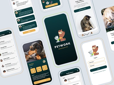 PetWork app losangeles pets ui ux