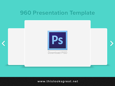 PSD Freebie: 960 Presentation Template 960 browser display grid mockup portfolio presentation showcase template