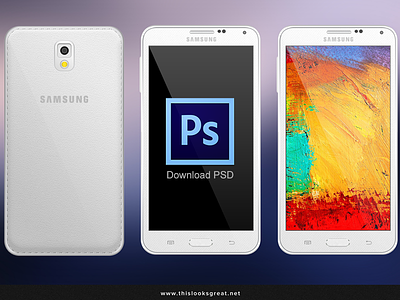 Freebie PSD: Samsung Note 3