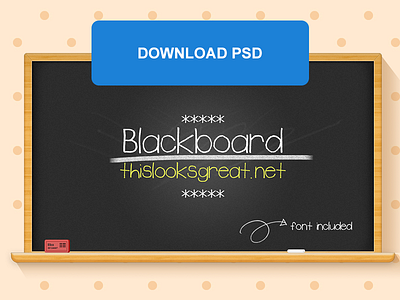 Freebie PSD: Blackboard blackboard board chalk freebie psd