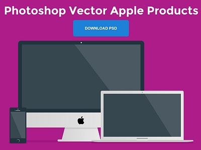 Freebie PSD: Apple Flat Products