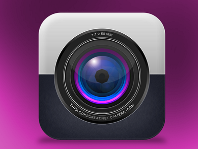 Camera Icon camera freebie icon illustration lens photo photograph tutorial