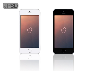 Dribbble Iphone 5s 5s black freebie iphone mockup psd white