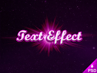 Dribbble Text Effect download for free effect freebie layer photoshop purple style text