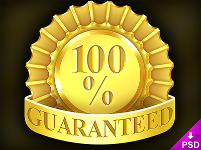 100% Guaranteed Icon .psd 100 guaranteed commercial download for free free gold icon personal