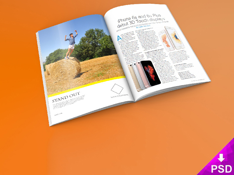 Glossy Magazine Mockup realistic mockup magazine glossy free psd free download for free design commercial clean