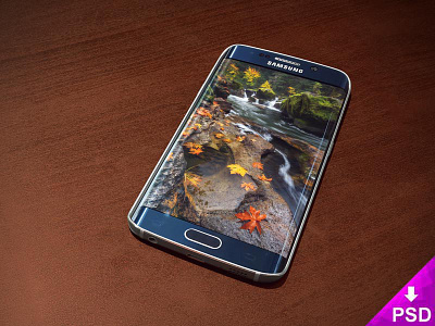 Samsung Galaxy S6 Edge Blue blue design edge freebie mockup new s6 samsung stock