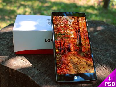 LG G3 Nature Mockup design download free freebie g3 lg new photoshop psd resource