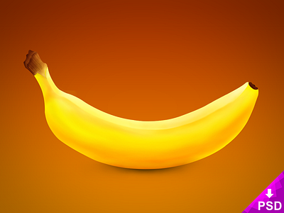 Realistic Banana Image banana cooking culinary download free freebie fruit kitchen new photoshop psd resource