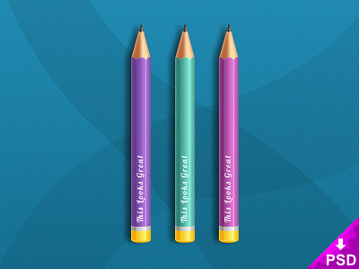 3 Pencils Design colored download free freebie new pencils photoshop psd resource