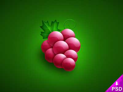 Cartoon Grapes Design commercial design download free freebie fruit personal photoshop psd resource resourcesstock