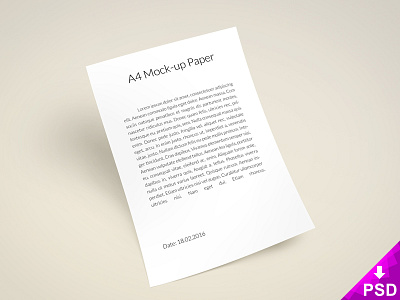 A4 Paper Mock-up a4 design free freebie new paper photoshop psd style