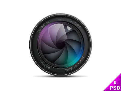 Camera Lens Illustration camera design download free freebie lens photoshop psd style