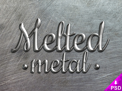 Melted Metal Text Style download free freebie melted metal psd style text
