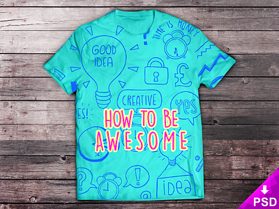 T-Shirt Mock-Up awesome design free freebie mock up new photoshop psd shirt style t shirt