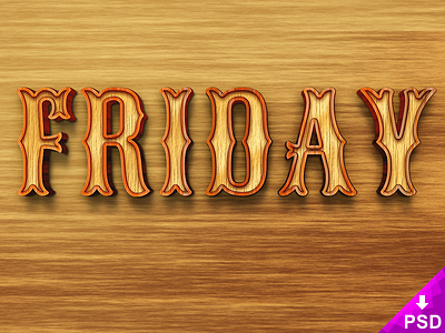3D Wood Text Style design free freebie friday new photoshop psd stock style text wood