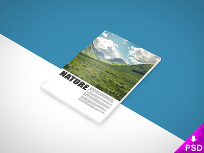 Nature Book Mock-up book design free freebie mockup nature new photoshop psd style text