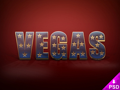 Vegas Text Style design free freebie hollywood new photoshop psd style text vegas