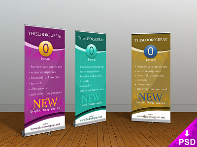 Rollup Banners Mockup banners commercial design download free freebie mockup new personal psd resource stock
