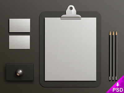 Gray Clipboard Mockup clipboard design free freebie graphic gray mockup photoshop psd resource stock