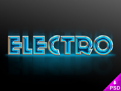 Electro Text Style download electro free freebie layer new psd resource stock style text