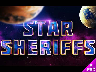3D Sci-fi Layer Style download free graphic design layer style photoshop psd sheriffs star