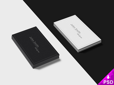 Black and White Business Cards Mockup .psd resource black business cards commercial design download for free freebie mock up personal photoshop white