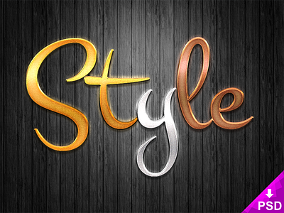 Metallic Layer Styles download free freebie layer photoshop psd resource style