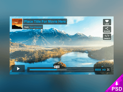 Download Free Video Player Psd Designs Themes Templates And Downloadable Graphic Elements On Dribbble
