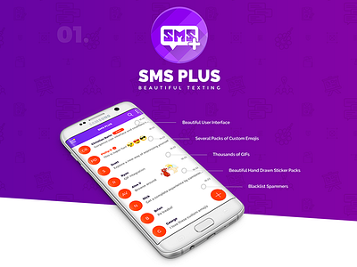 SMS Plus App app design free gadget get graphic phone photoshop sms