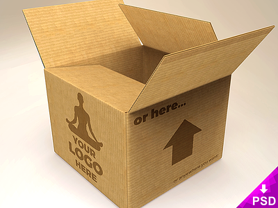 Cardboard Box Mockup Freebie PSD box cardboard detailed freebie high mockup objects photohsop psd res smarobjects smart