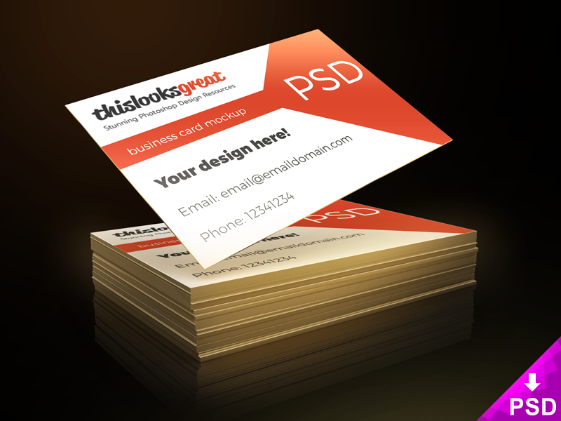 Business Card Freebie Mockup PSD object smart photoshop free psd card business freebie mockup