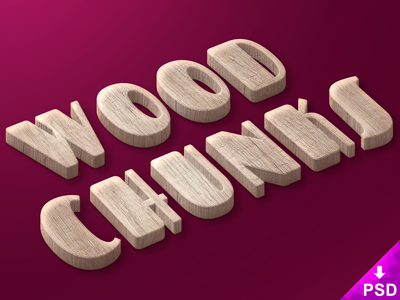 Wood chunks text style full thumb