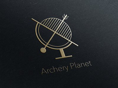 Archery Planet Club logo design icon illustration logo