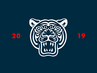 White Tiger Logo branding design icon illustration logo