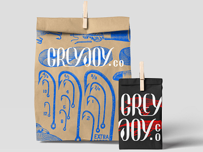 Greyjoy paper bag branding design gameofthrones hand lettering icon illustration lettering logo package design type typography