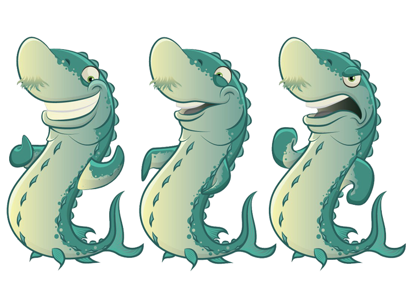 sturgeon character by Anatolii Grebniev on Dribbble