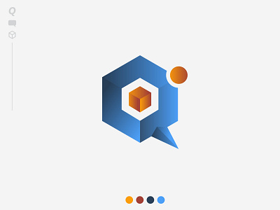 Q - Cube Logo Concept best logo design brand identity branding design gradient graphic design logo logo design