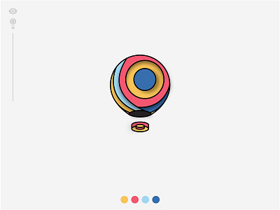 Air Balloon brand identity colorful logo logo papercut