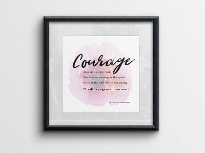 Courage design typography