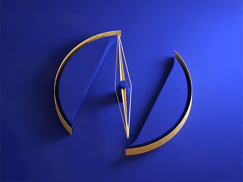 N for navigation 36daysoftype 3d after affects animation cinema4d clean design illustration