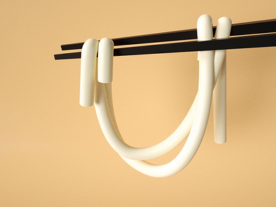 U for udon 36daysoftype 3d after affects after effect animation cinema4d clean design illustration