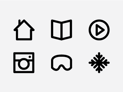 Snowboard Magazine Category Icons