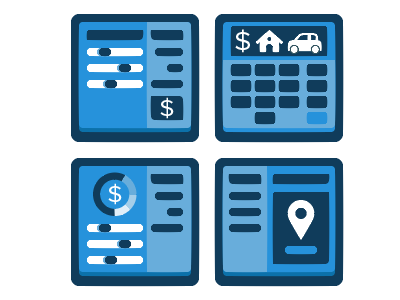 Calculator Icons mortgage loan icon calculator
