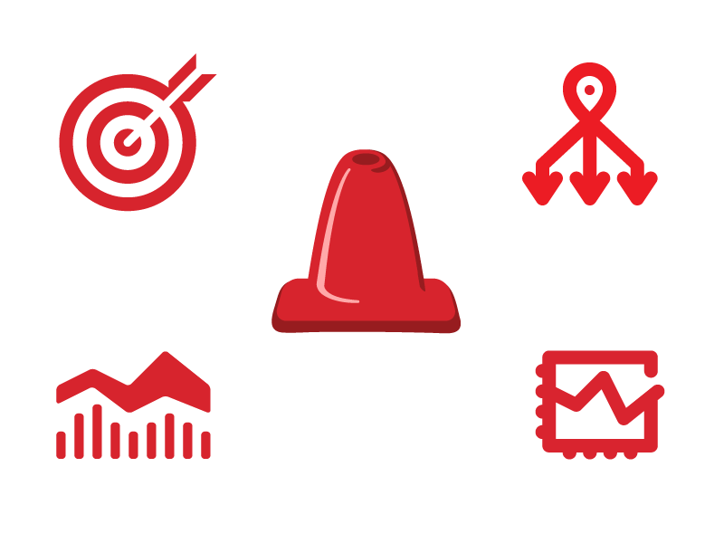 Finance App Icons options chart traffic cone